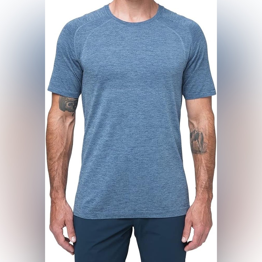 Lululemon Metal Vent Tech Short Sleeve Shirt Men's Large Blue